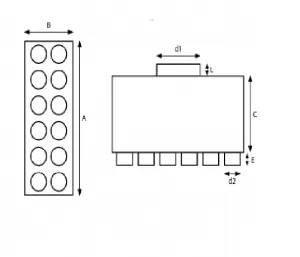 Prodmax | Rozdeľovací box dvojradový 12×75/200 SK 12x75/200D