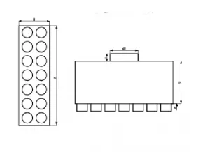Prodmax | Rozdeľovací box dvojradový 14×75/200 SK 14x75/200D