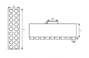Prodmax | Rozdeľovací box dvojradový 18×75/200 SK 18x75/200D