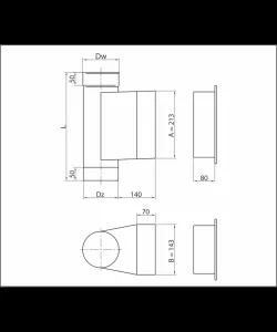 Prodmax | Dvierkový diel 220 mm nerez s dvierkami 140x210 NJ08/220