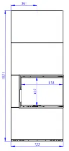 Romotop SOLID R - kachľový krb - Vyústenie dymovodu Horné, Keramika Romotop Silver (54505) SOLXDHRK 10