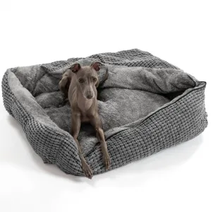 PuppyJoy Peliešok pre psov a mačky MANCHE veľ. L 76x61 cm sivý