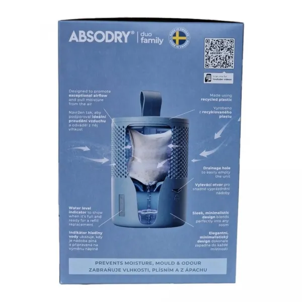 Odvlhčovač Everbrand Sweden AB Absodry Duo Family Bag, do 50 m3, modrý