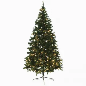 Vianočný stromček so svetielkami, zelená, 220 cm, LED450, CHRISTMAS TYP 5