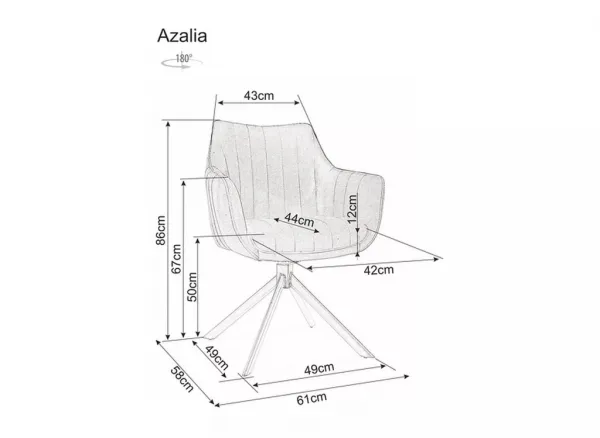 Signal Stolička AZALIA BREGO | sivá