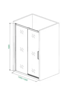 H K - Posuvné sprchové dvere NERO B2 130cm L / P variant SE-NEROB2130