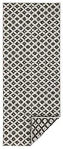 NORTHRUGS - Hanse Home koberce Kusový koberec Twin-Wendeteppiche 103124 schwarz creme – na von aj na doma - 80x350 cm