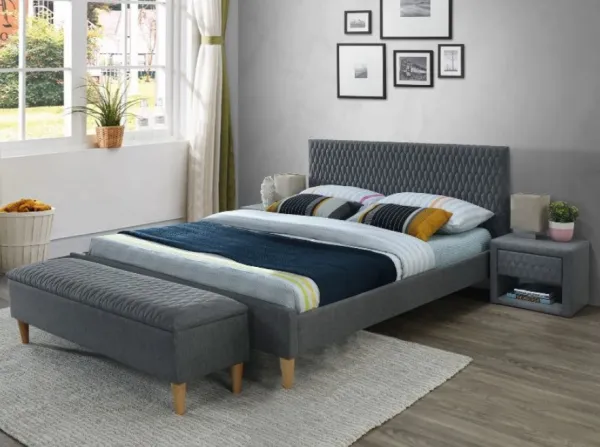 Signal Nočný stolík AZURRO Velvet Farba: Sivá / Bluvel 14