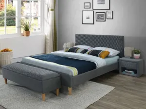 Signal Nočný stolík AZURRO Velvet Farba: Sivá / Bluvel 14