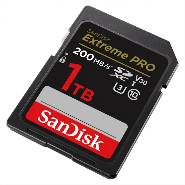 SanDisk Extreme PRO 1 TB SDXC Memory Card 200 MB/s and 140 MB/s, UHS-I, Class 10, U3, V30 85235110