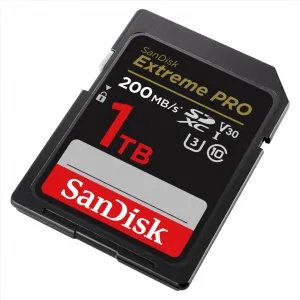 SanDisk Extreme PRO 1 TB SDXC Memory Card 200 MB/s and 140 MB/s, UHS-I, Class 10, U3, V30 85235110
