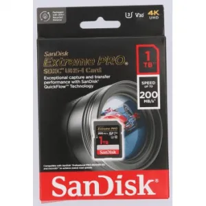 SanDisk Extreme PRO 1 TB SDXC Memory Card 200 MB/s and 140 MB/s, UHS-I, Class 10, U3, V30 85235110