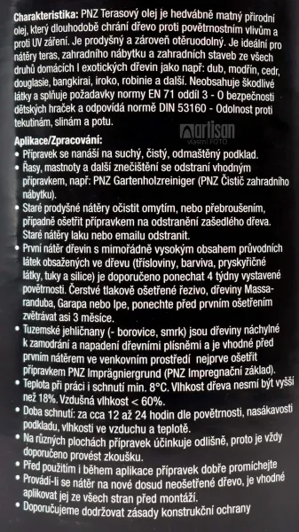 PNZ Terasový olej 2.5 l Čierny