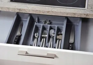 DekorStyle Příborník DENT šedý