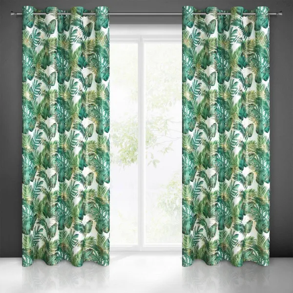 DekorStyle Zatemňovací závěs DAVOS 140x250 bílý/zelený