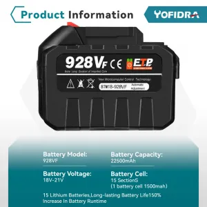 OneVan / Yofidra NewBeny 1000W akumulátorový elektrický ručný vysávač pre batériu MAKITA 18V