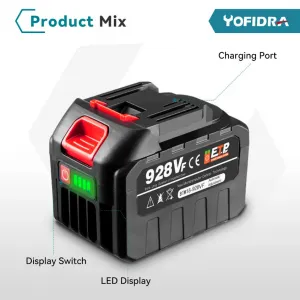 OneVan / Yofidra NewBeny 1000W akumulátorový elektrický ručný vysávač pre batériu MAKITA 18V