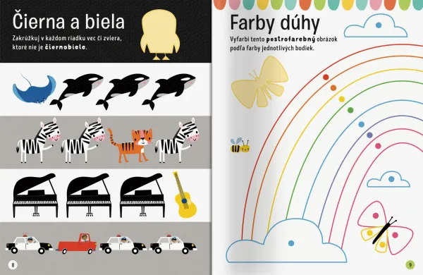 Velké samolepky pre malé ruky Farby a tvary