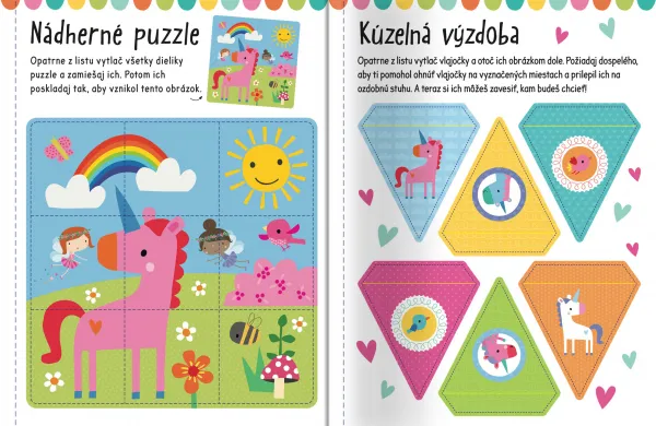 Velké samolepky pre malé ruky Jednorožce