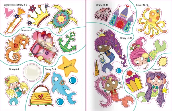 Velké samolepky pre malé ruky Morské víly