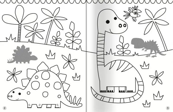 Velké samolepky a omalovánky pre malé ruky Dino ostrov