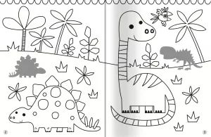 Velké samolepky a omalovánky pre malé ruky Dino ostrov