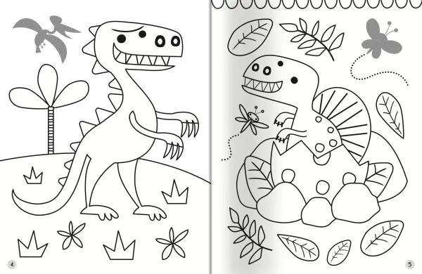 Velké samolepky a omalovánky pre malé ruky Dino ostrov