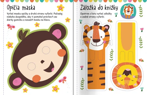 Velké samolepky a omalovánky pre malé ruky Divé zvieratá