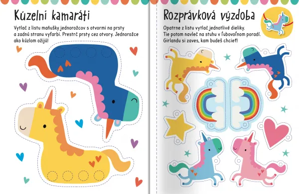 Velké samolepky a omalovánky pre malé ruky Jednorožce