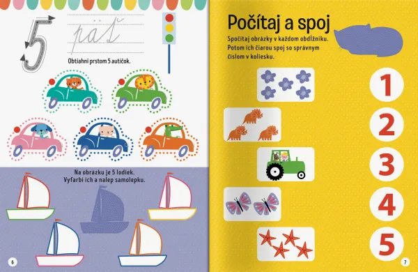 Velké samolepky pre malé ruky  Čísla