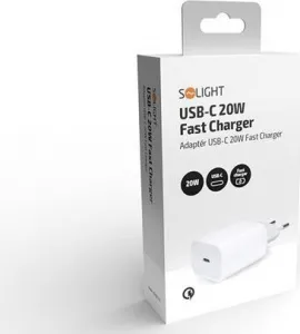 Solight univerzální napájecí adaptér USB-C 20W, bílá