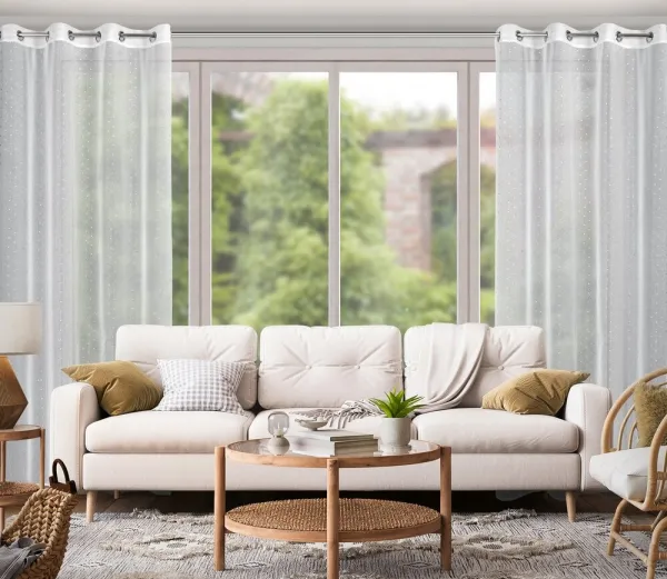 DekorStyle Závěs DOTI 140x250 cm bílý