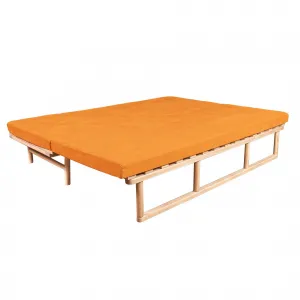 MarLiving Rozkladacia pohovka LE MAR 02 201 cm z masívu/oranžová