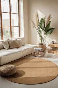 Koberec Hanse Home Jute Braided Rangpur naturálny / zlatý