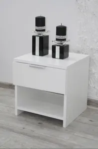 Elvisia Nočný stolík 3D | biela
