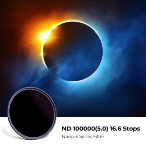 K&F Concept K&F 77mm Solar Filter ND100000,16.6-Stop Solid Neutral Density Filter Nano-X Series 32040
