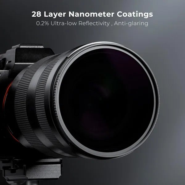 K&F Concept K&F 77mm Solar Filter ND100000,16.6-Stop Solid Neutral Density Filter Nano-X Series 32040