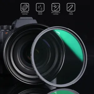 K&F Concept K&F 86MM Nano-X čierny hmlový filter 1/8, HD, vodeodolný, odolný proti poškriabaniu, zelený povlak 35536