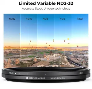 K&F Concept K&F 67MM D Series Variabilný/Fader ND filter, ND2~ND32, W/O Black Cross 35735