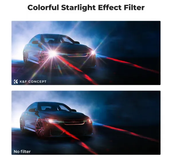 K&F Concept K&F 82MM, farebný filter Starlight Effct, ultratenký rám, optické sklo, s 3ks vysávaním 35989