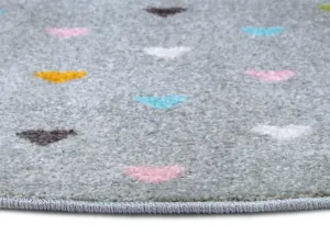 Hanse Home Collection koberce Detský koberček Adventures 105952 Grey kruh - 140x140 (priemer) kruh cm