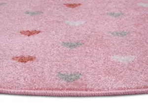 Hanse Home Collection koberce Detský koberček Adventures 105951 Rose kruh - 100x100 (priemer) kruh cm