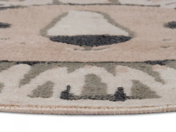 Hanse Home Collection koberce Detský koberček Adventures 105966 Cream Grey kruh - 100x100 (priemer) kruh cm