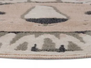 Hanse Home Collection koberce Detský koberček Adventures 105966 Cream Grey kruh - 100x100 (priemer) kruh cm