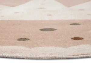 Hanse Home Collection koberce Detský koberec Adventures 105971 Cream Beige kruh - 100x100 (priemer) kruh cm