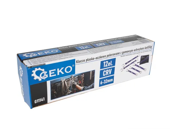 Geko Sada očkoploché vidlicové kľúče 6-32 mm, gumová rukoväť