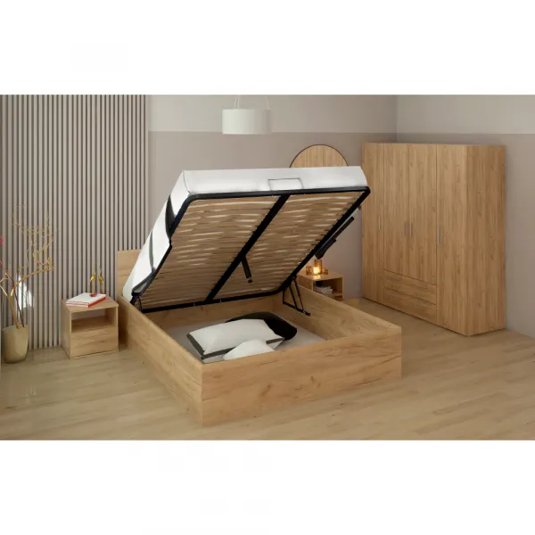 Postel s úložným priestorom DOLI 160 Tempo Kondela Dub craft