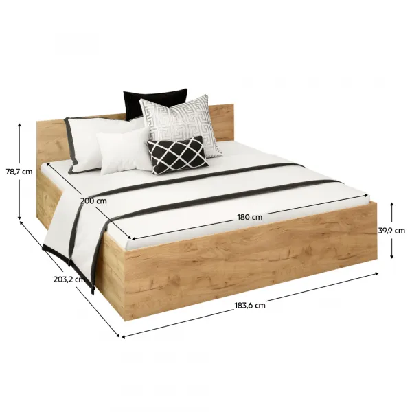 Postel s úložným priestorom DOLI 160 Tempo Kondela Dub craft