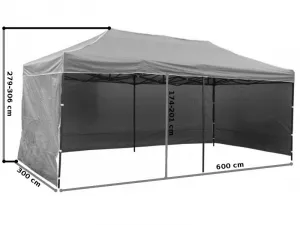 Záhradný párty stan EXPRESS biely 3x6 m