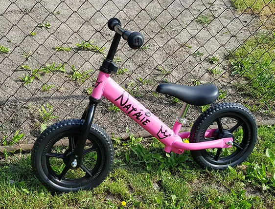 Moje odrážadlo s menom - ružové